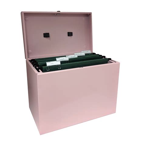 pink metal file box|pink desktop file organizer.